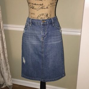 Jean Skirt 8 Distressed